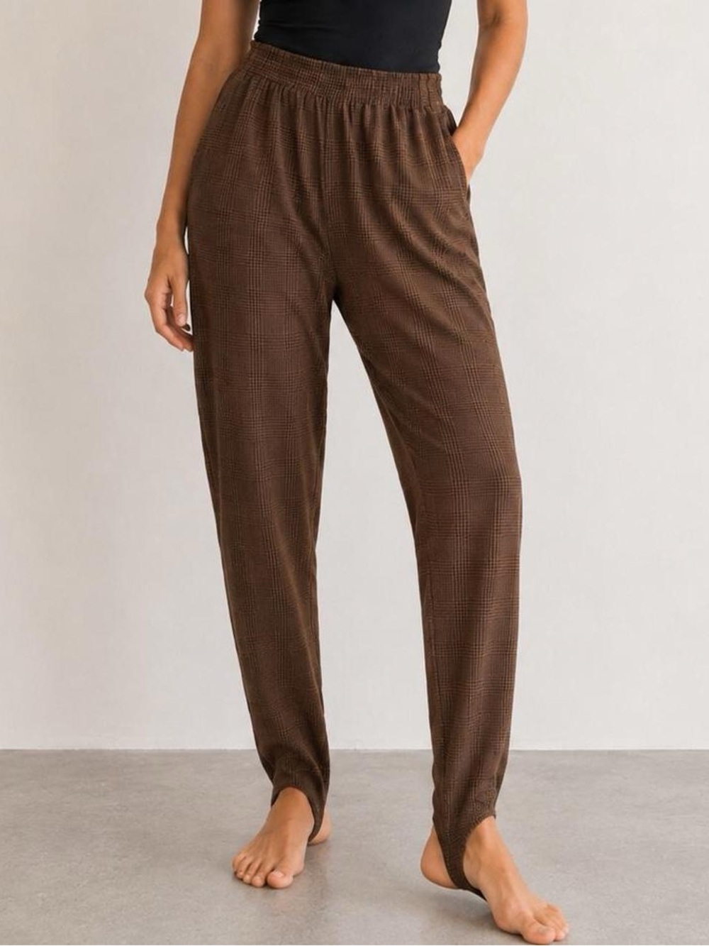 Vintage Houndstooth Michel Carré stirrup pants academia equestrian casual‎ — S/M